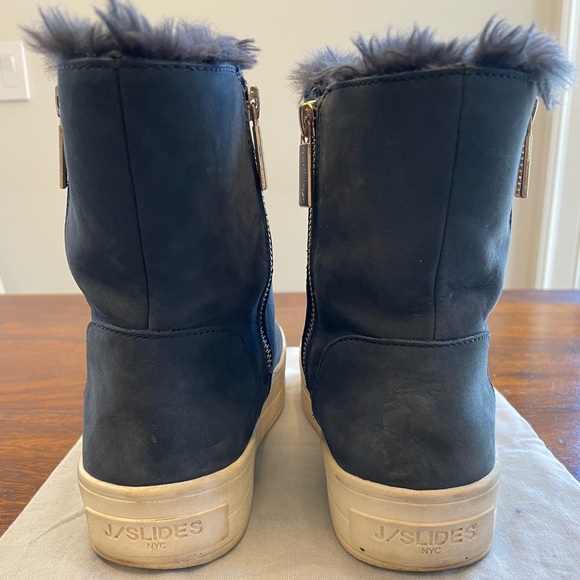J/Slide Blue-ish grey waterproof suede boot Size 7 - Picture 6 of 7